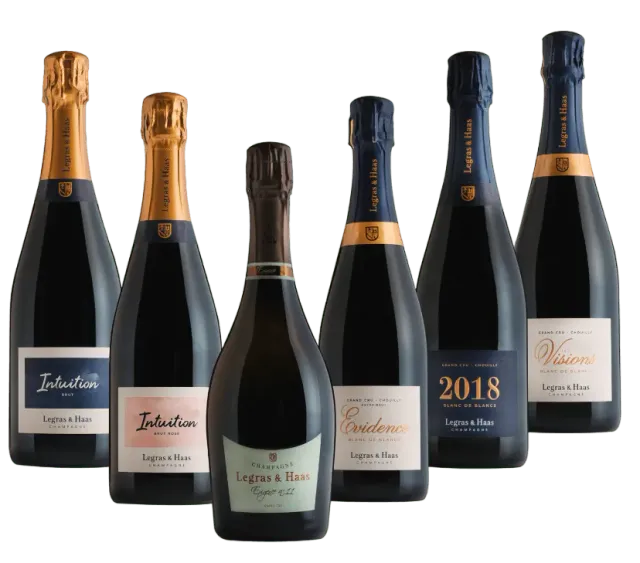 Legras & Haas Coffret Découverte champagne gaveeske 6 flasker